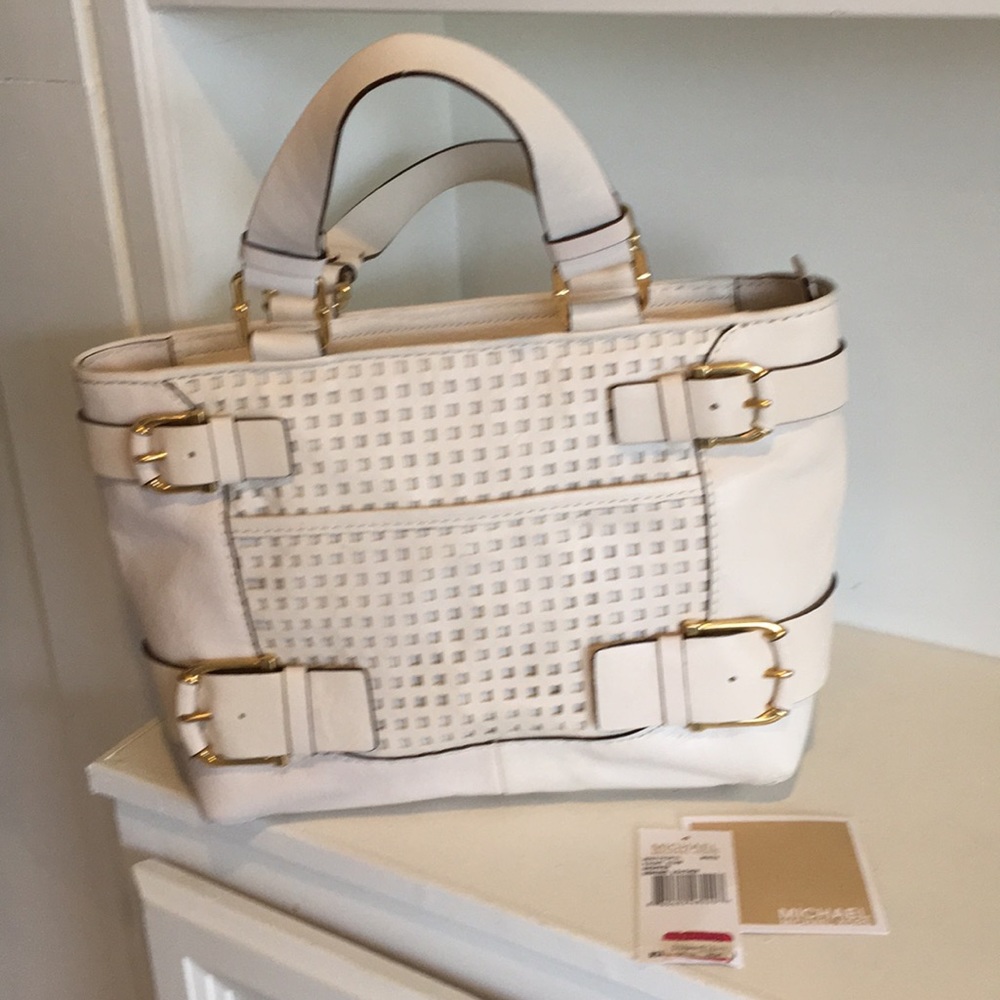 RARE leather Michael Kors $288 The Yacht Club - Picture 1 of 7
